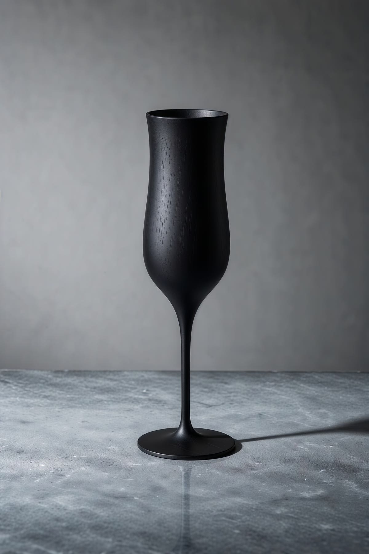 Matte Black Brut Birch Champagne Goblet