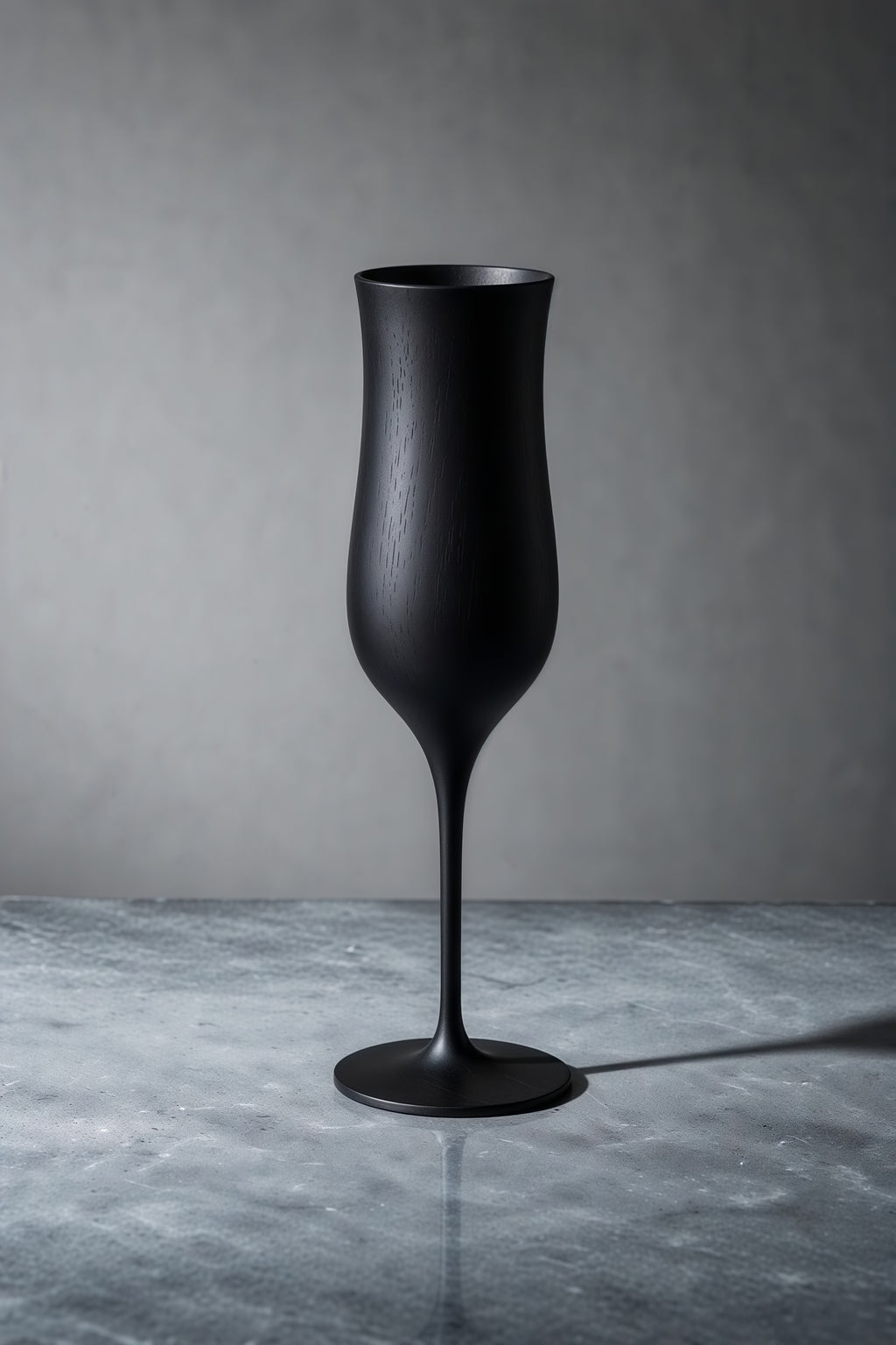 Matte Black Brut Birch Champagne Goblet